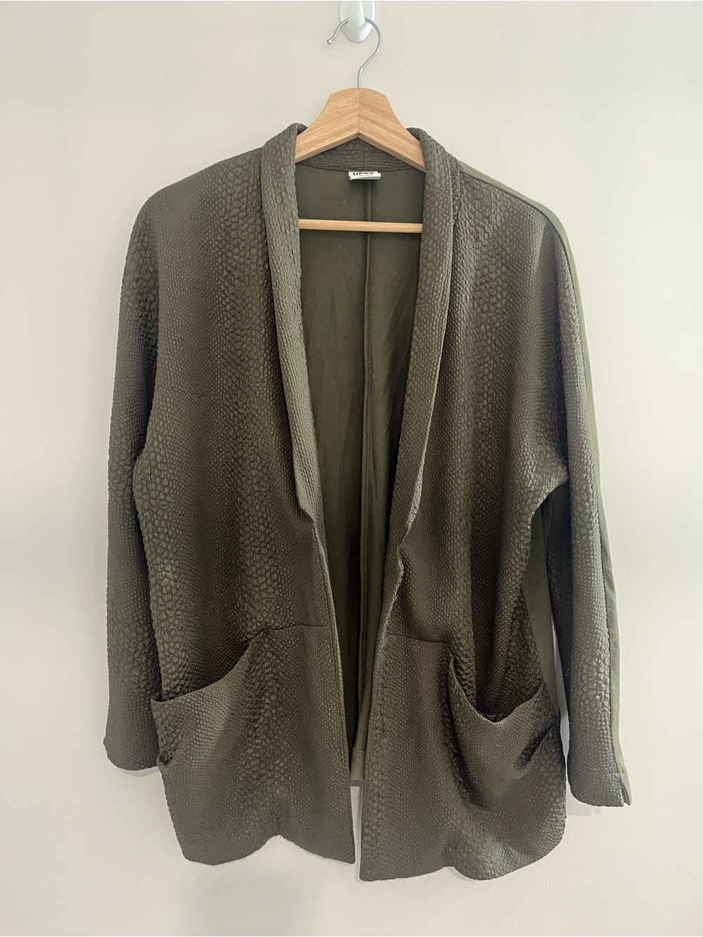 Vero Moda Olive Green Blazer-Style Cardigan
